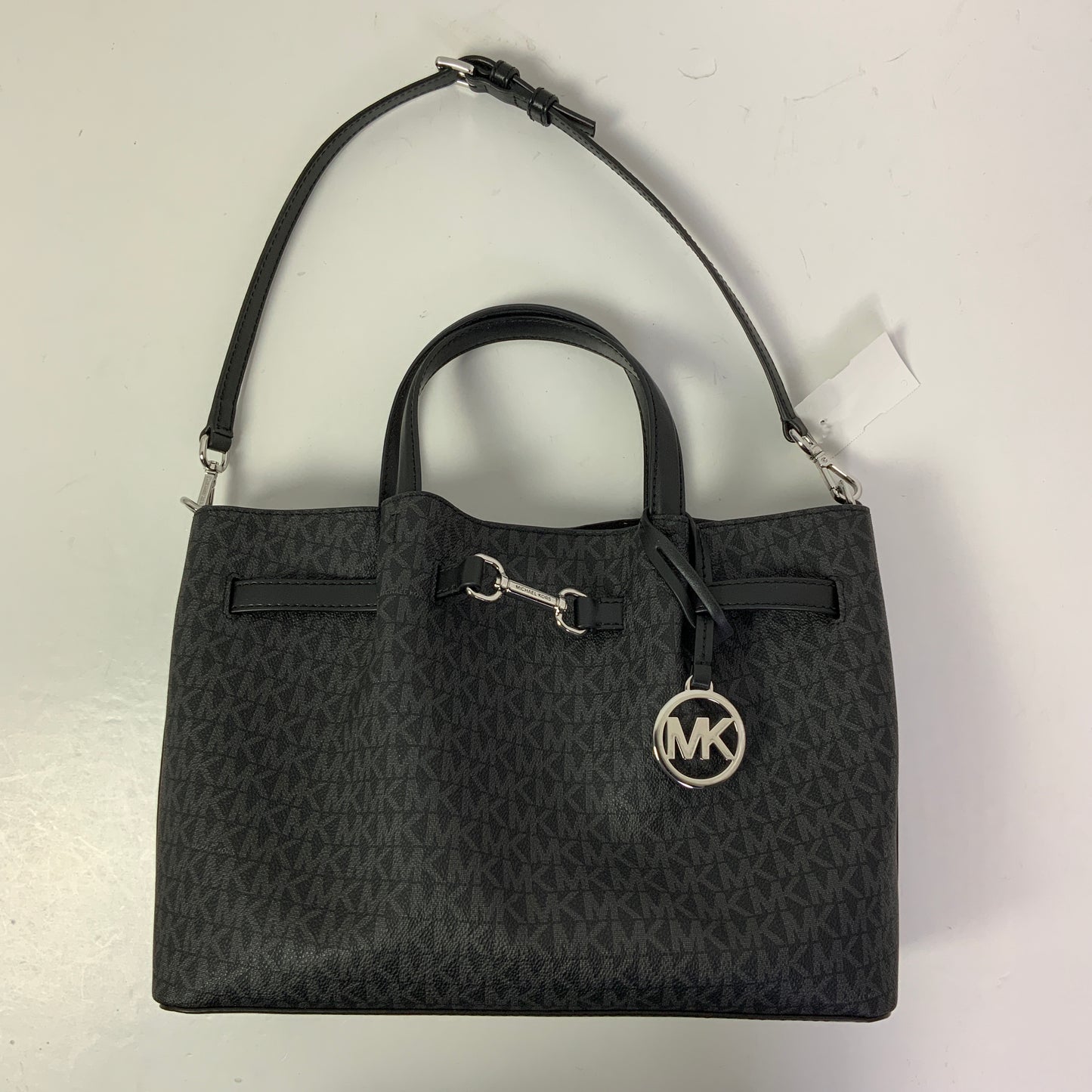 Handbag Designer By Michael Kors In Black & Grey, Size:Medium