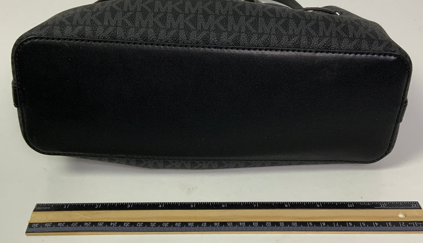 Handbag Designer By Michael Kors In Black & Grey, Size:Medium