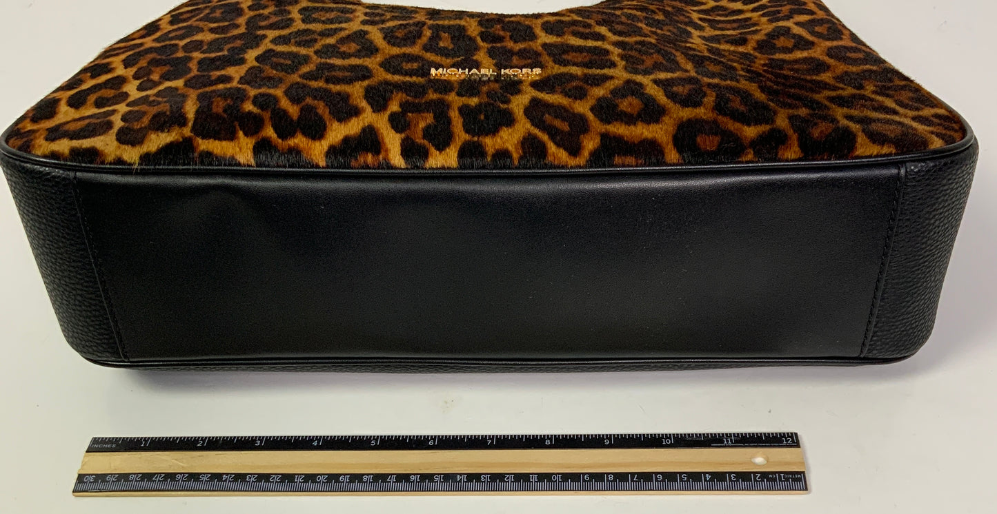 Handbag Designer By Michael Kors In Animal Print, Size:Large