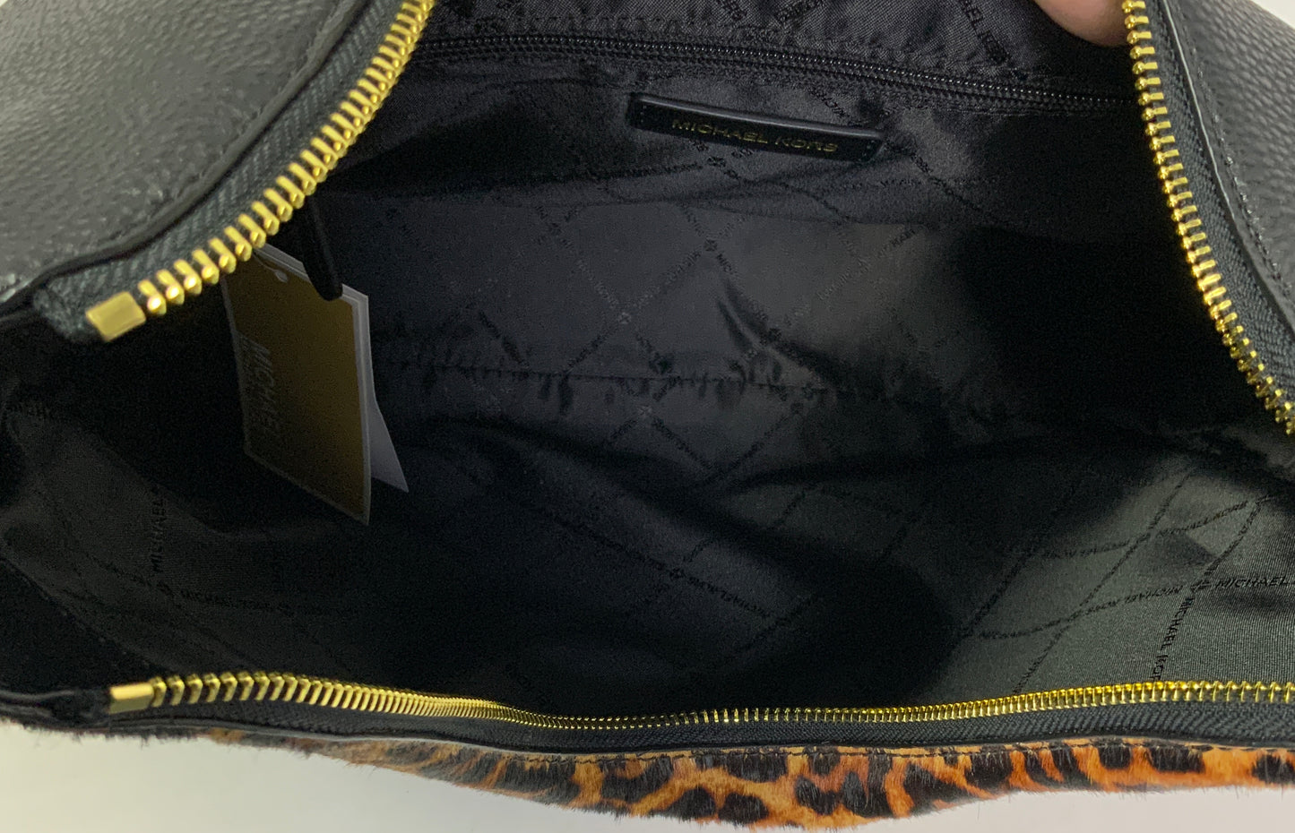 Handbag Designer By Michael Kors In Animal Print, Size:Large