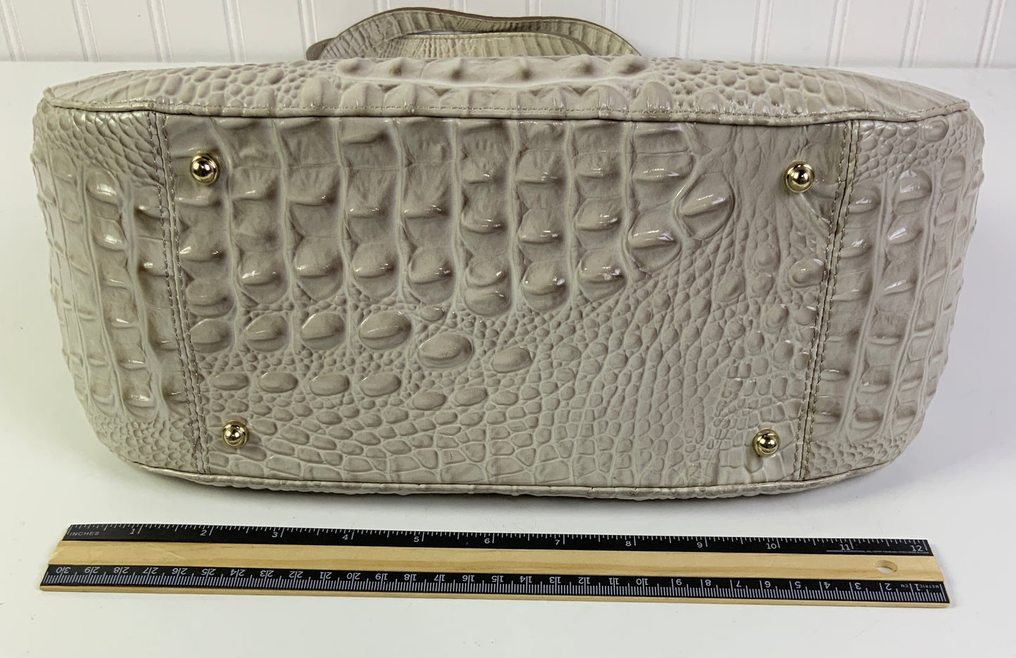 Handbag Designer By Brahmin In Grey, Size:Medium