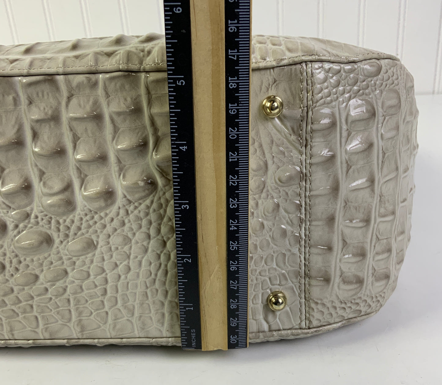 Handbag Designer By Brahmin In Grey, Size:Medium