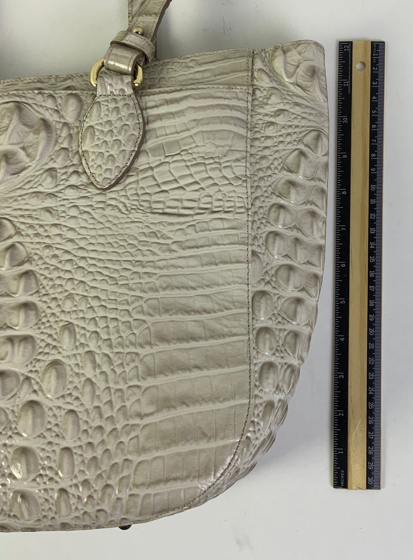 Handbag Designer By Brahmin In Grey, Size:Medium