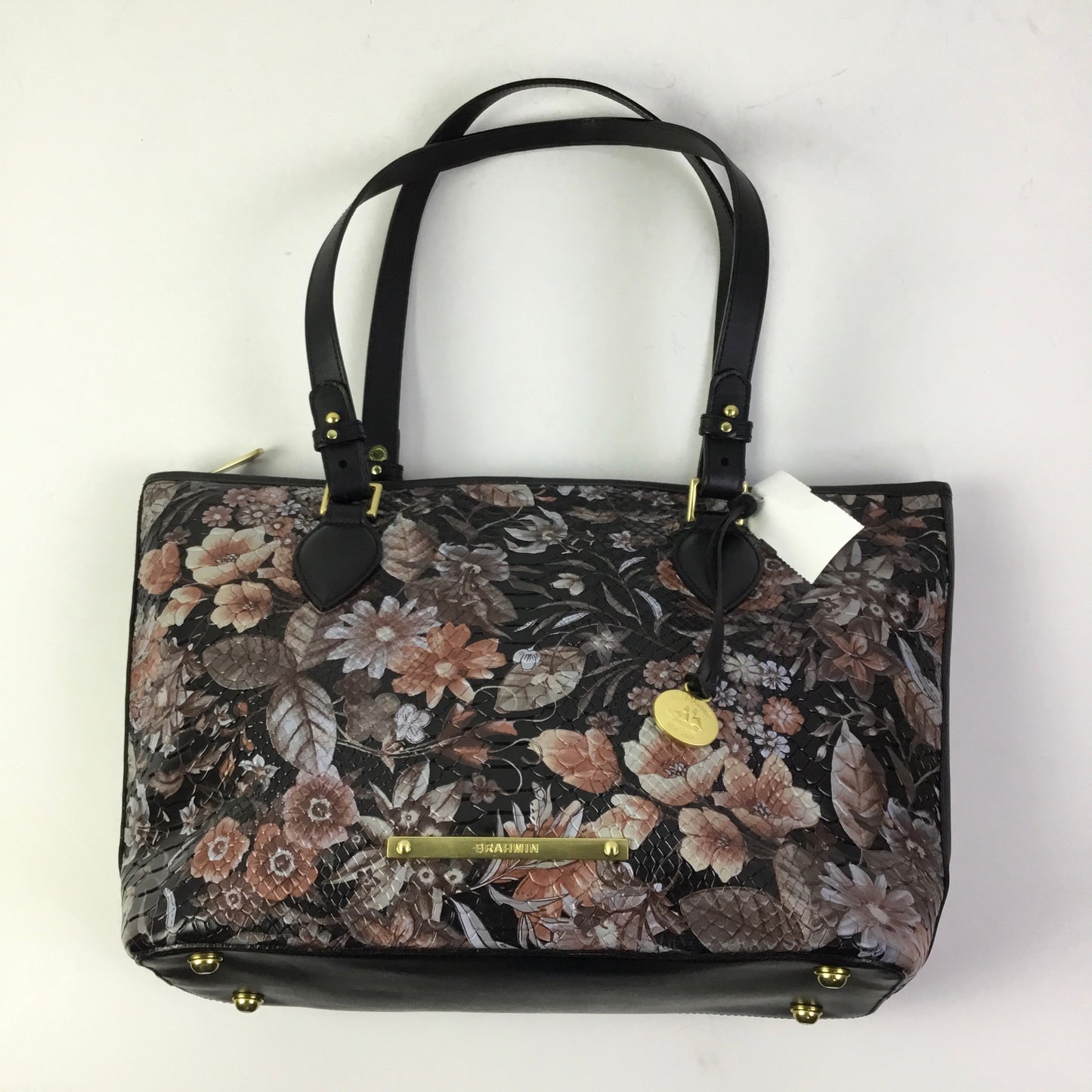 Handbag Designer By Brahmin In Black, Size:Medium