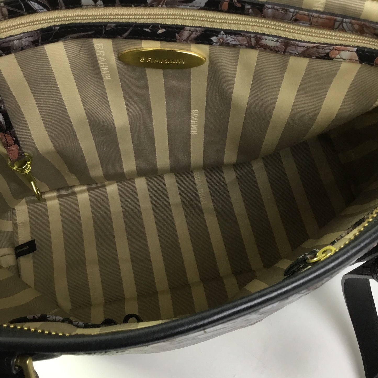 Handbag Designer By Brahmin In Black, Size:Medium