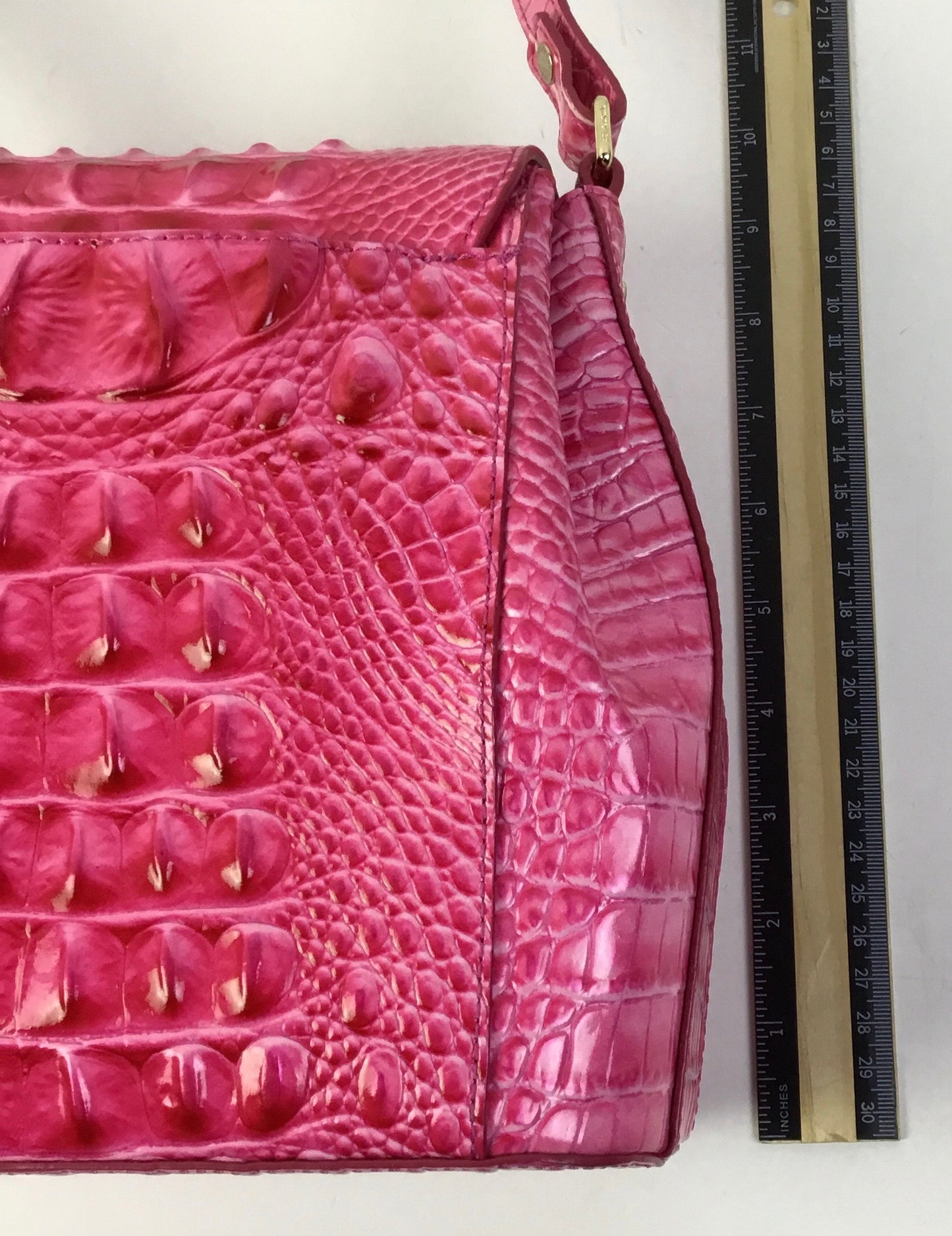 Crossbody Designer By Brahmin In Pink, Size:Small