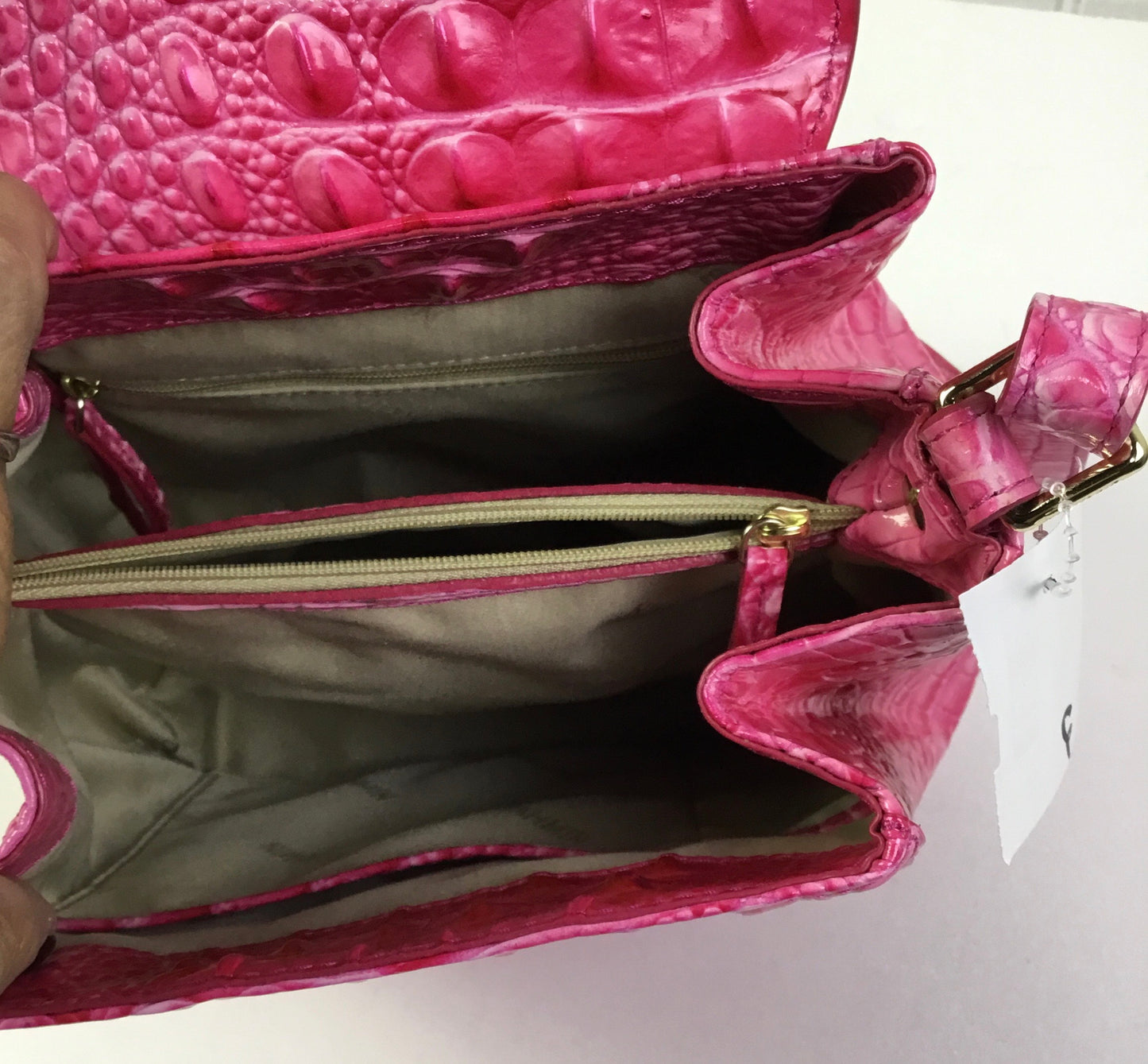 Crossbody Designer By Brahmin In Pink, Size:Small