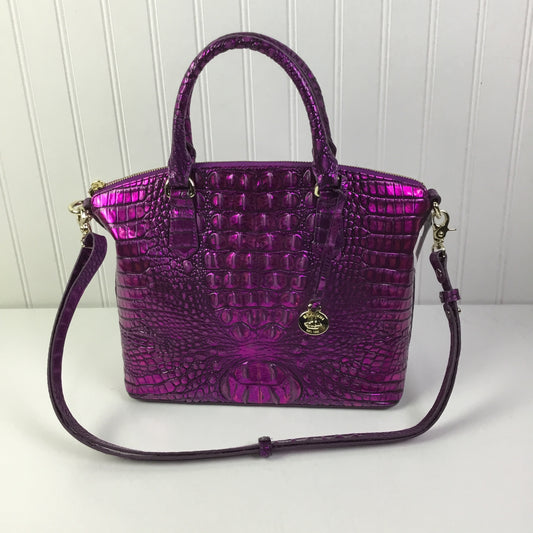 Crossbody Designer By Brahmin In Purple, Size:Medium