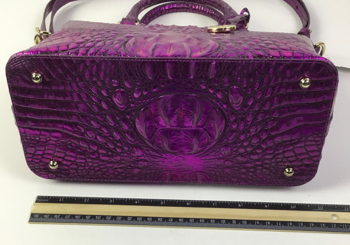 Crossbody Designer By Brahmin In Purple, Size:Medium
