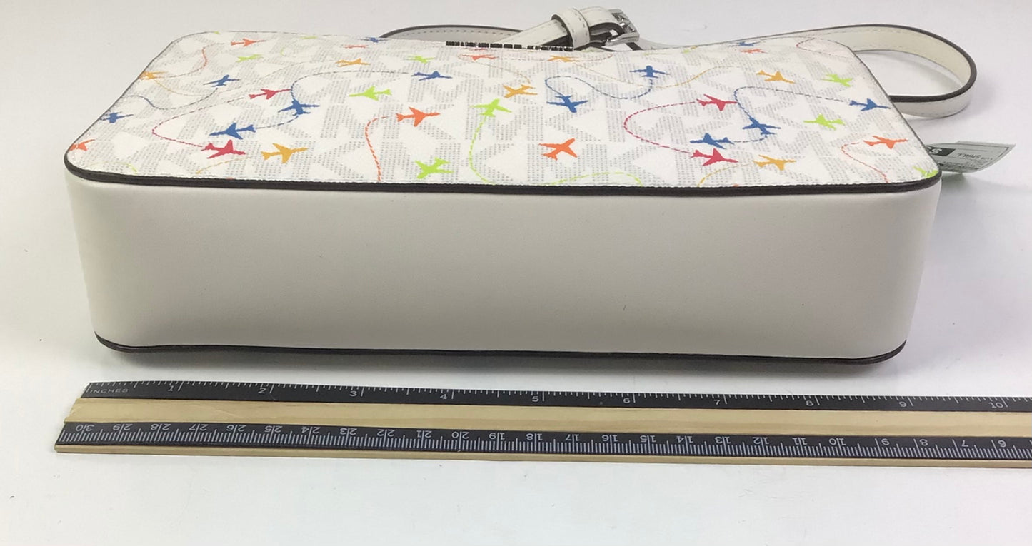 Crossbody Designer By Michael Kors In White, Size:Small