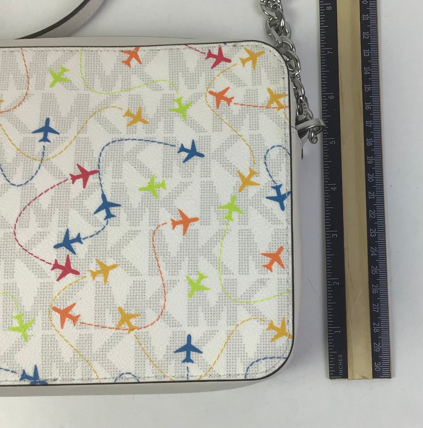 Crossbody Designer By Michael Kors In White, Size:Small