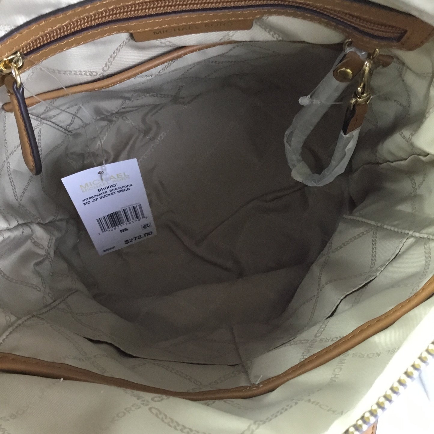 Crossbody Designer By Michael Kors In Brown, Size:Large