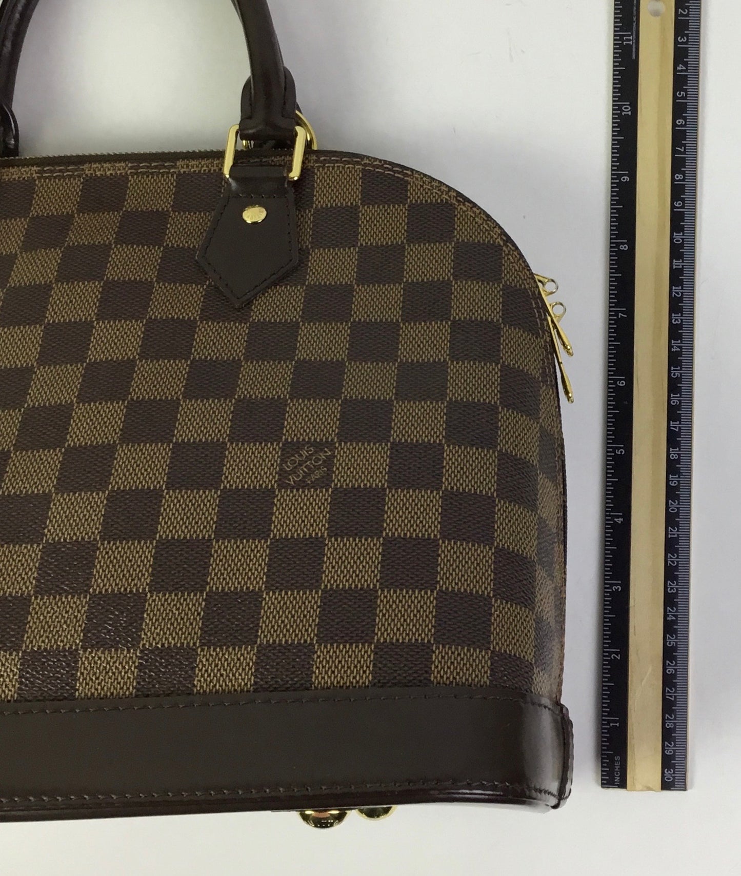 Handbag Luxury Designer By Louis Vuitton In Brown, Size:Medium