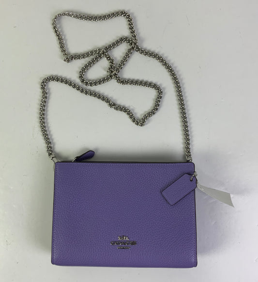 Crossbody Designer By Coach In Purple, Size:Small
