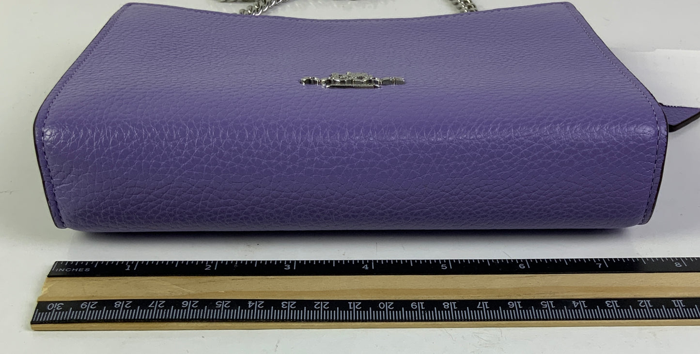 Crossbody Designer By Coach In Purple, Size:Small