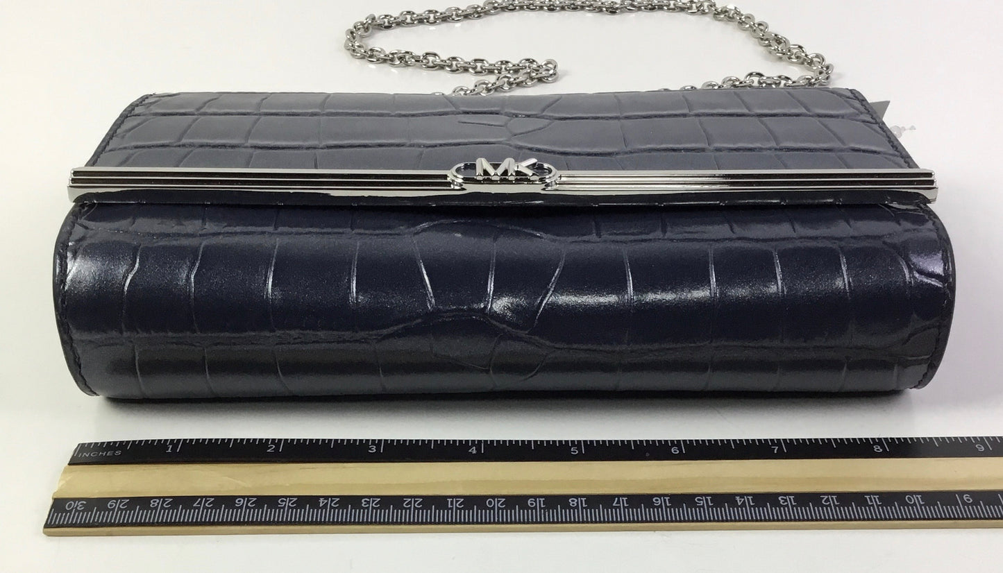 Clutch Designer By Michael Kors In Blue, Size:Small