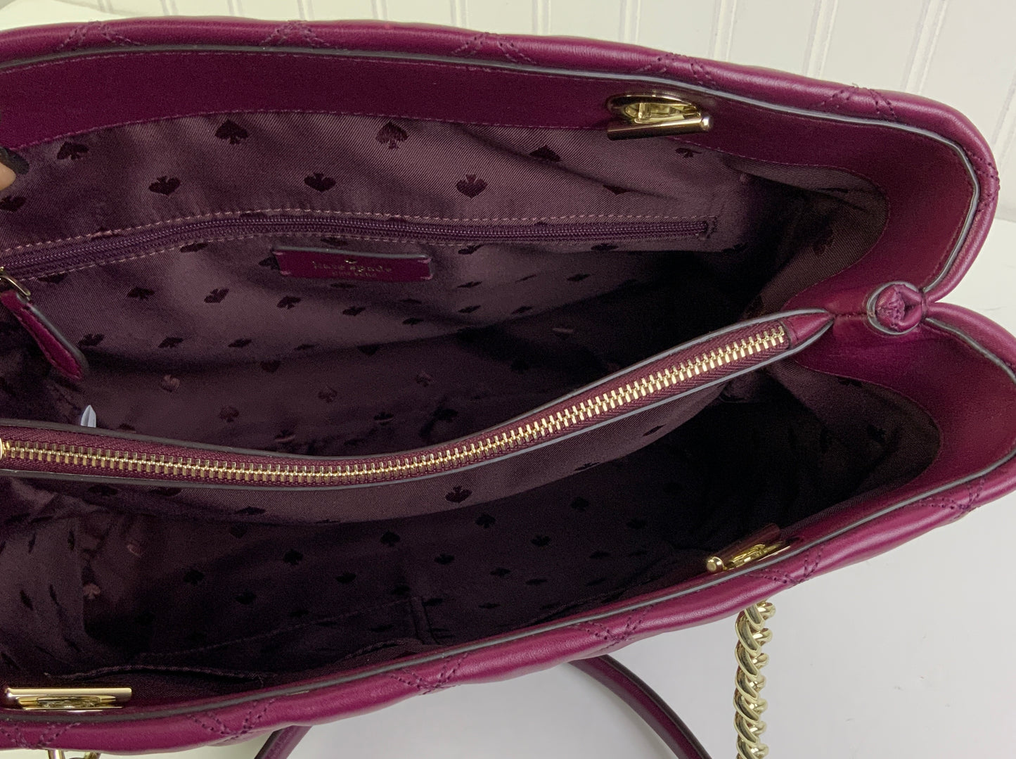 Handbag Designer By Kate Spade In Purple, Size:Medium