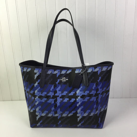 Handbag Designer By Coach In Blue, Size:Large
