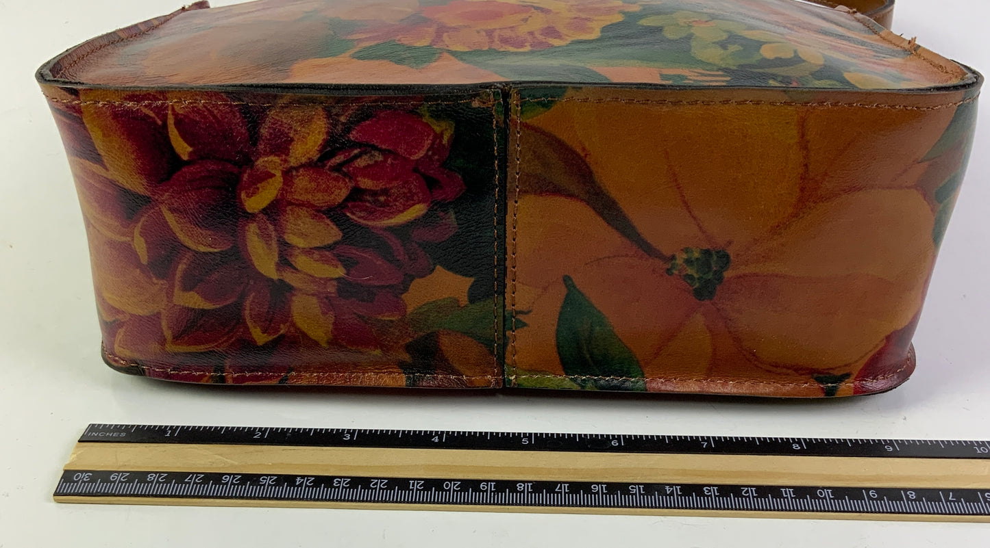 Crossbody Designer By Patricia Nash In Brown & Orange, Size:Medium