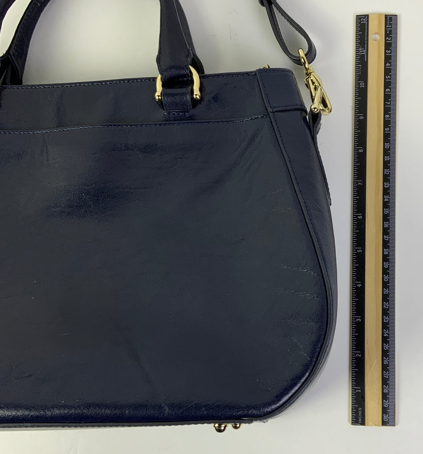 Handbag Designer By Brahmin In Blue, Size:Medium