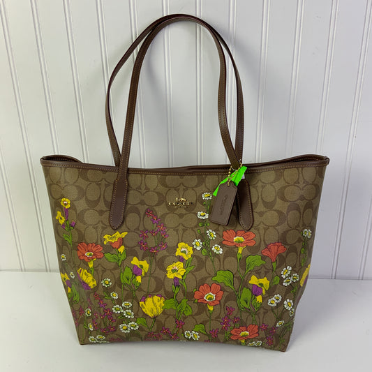 Handbag Designer By Coach In Brown, Size:Large