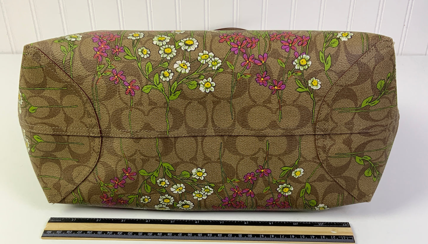 Handbag Designer By Coach In Brown, Size:Large