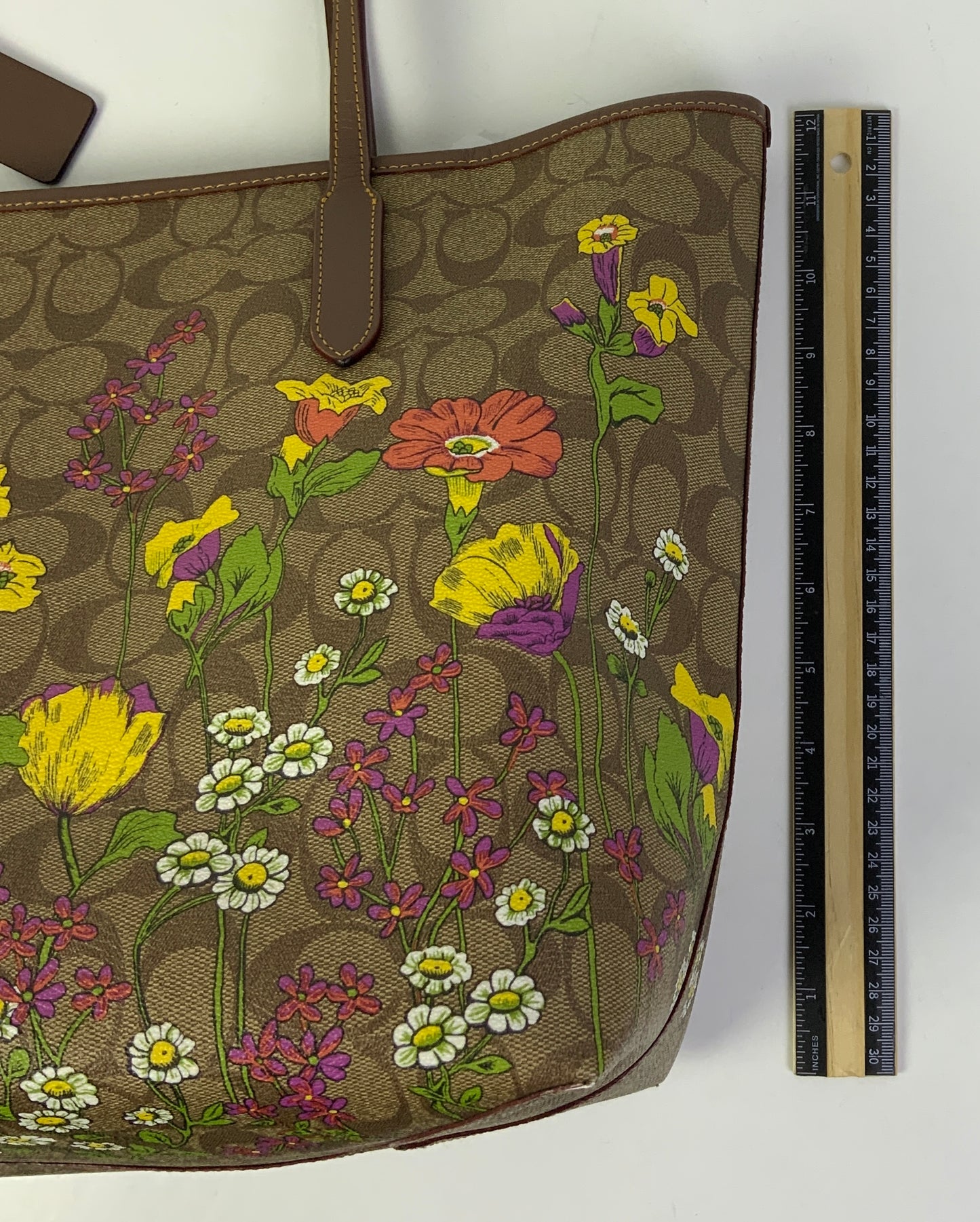 Handbag Designer By Coach In Brown, Size:Large