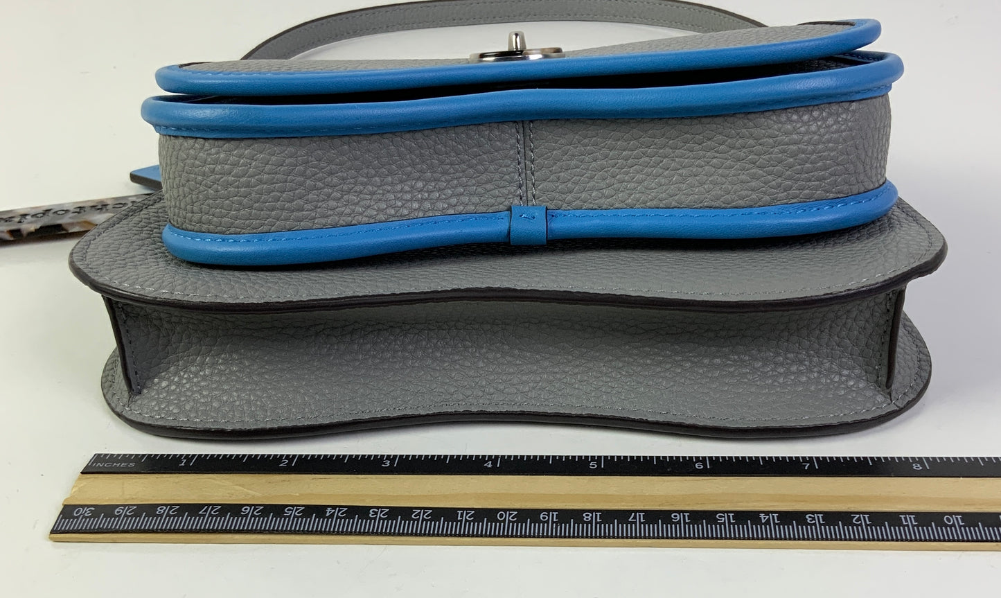 Handbag Designer By Coach In Blue & Grey, Size:Small