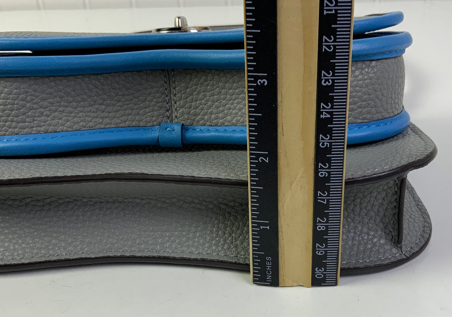 Handbag Designer By Coach In Blue & Grey, Size:Small