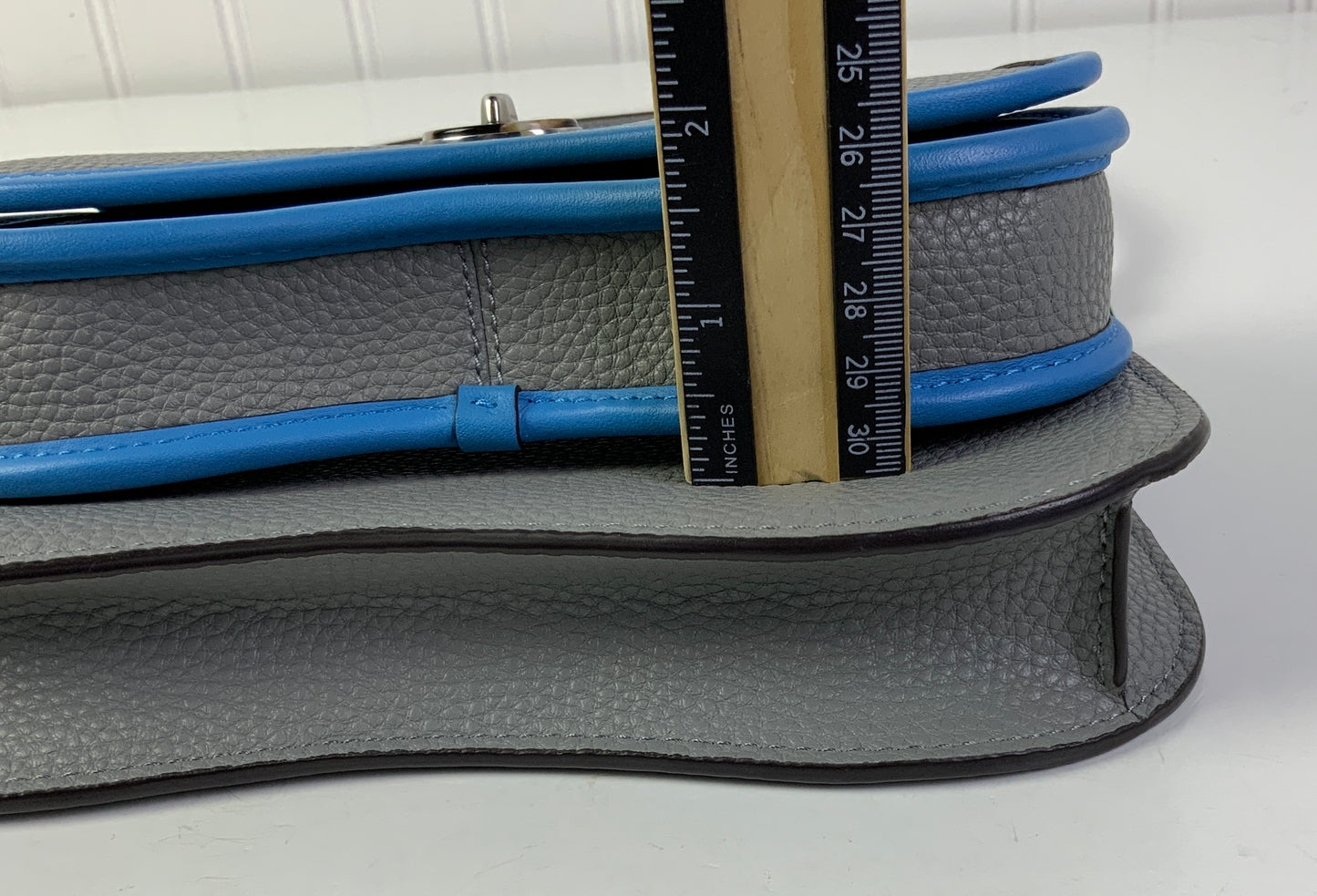 Handbag Designer By Coach In Blue & Grey, Size:Small