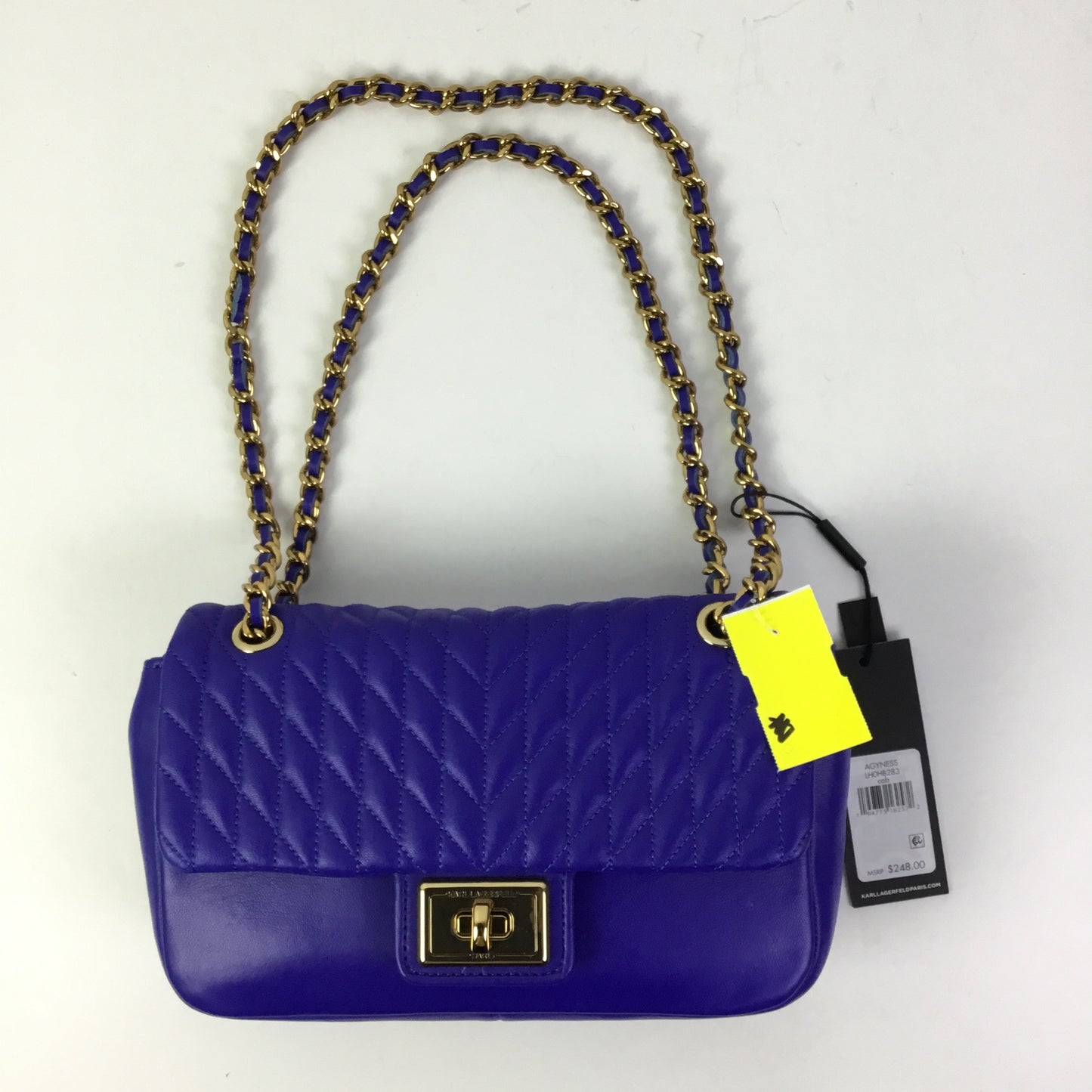 Handbag Designer By Karl Lagerfeld In Blue, Size:Small