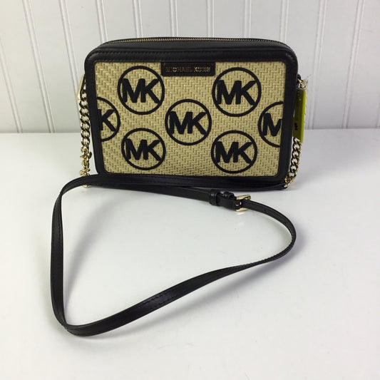 Crossbody Designer By Michael Kors In Black & Tan, Size:Medium