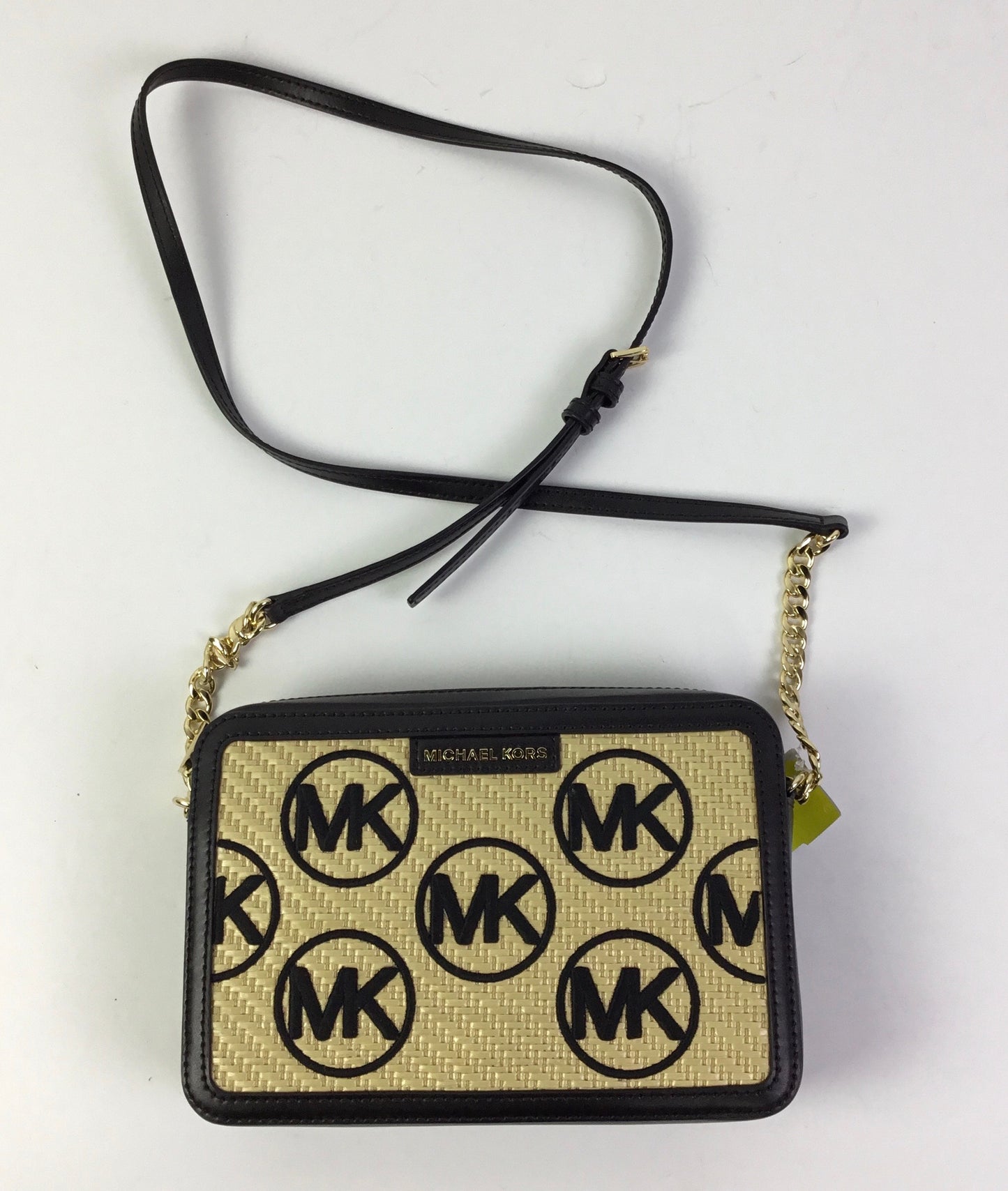 Crossbody Designer By Michael Kors In Black & Tan, Size:Medium