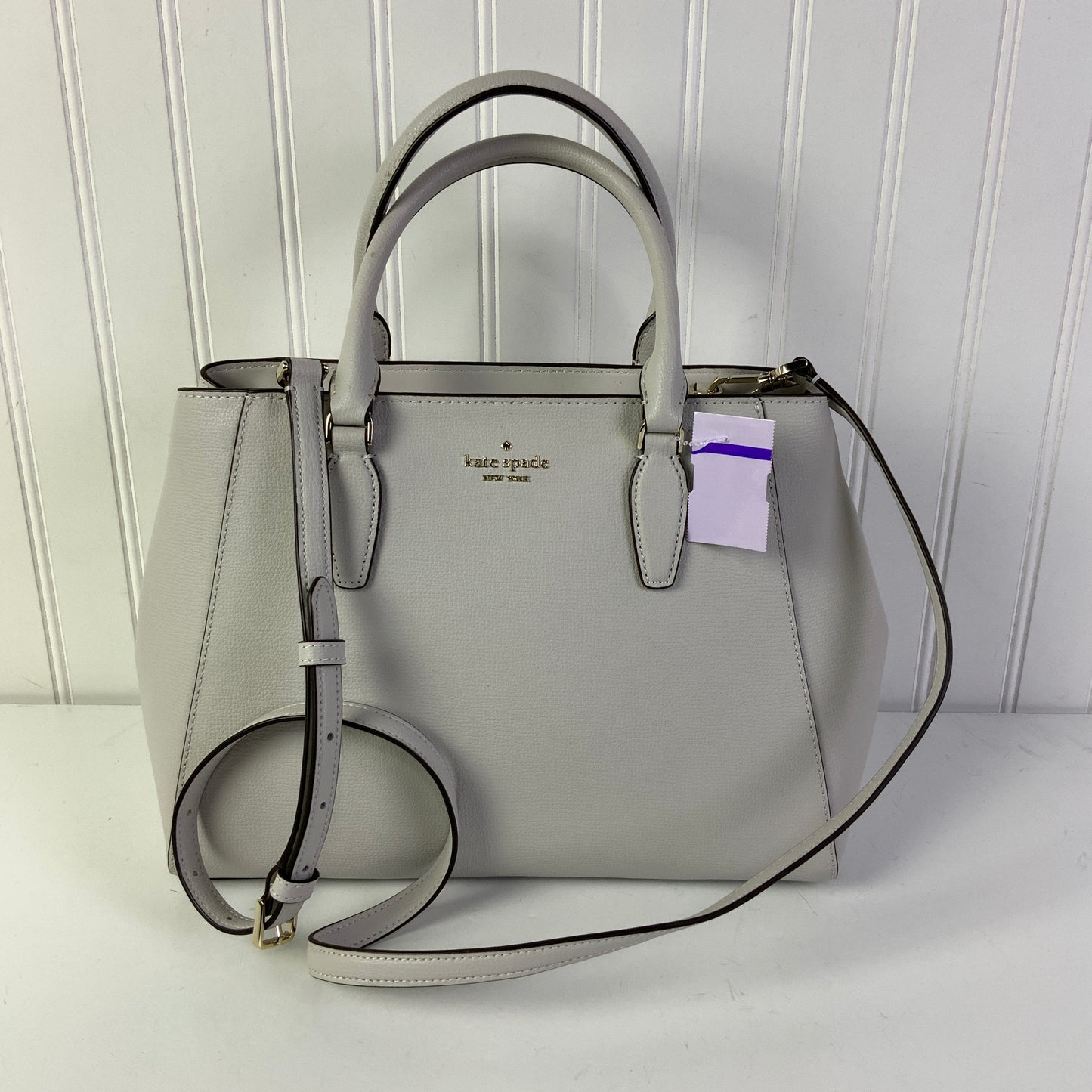 Handbag Designer By Kate Spade In Ivory, Size:Medium