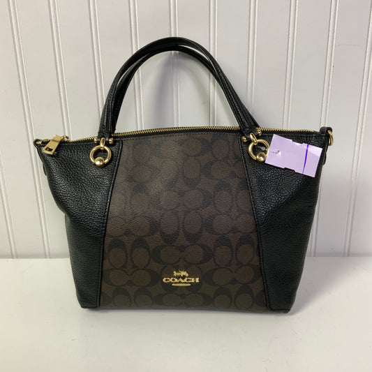 Handbag Designer By Coach In Black & Brown, Size:Medium