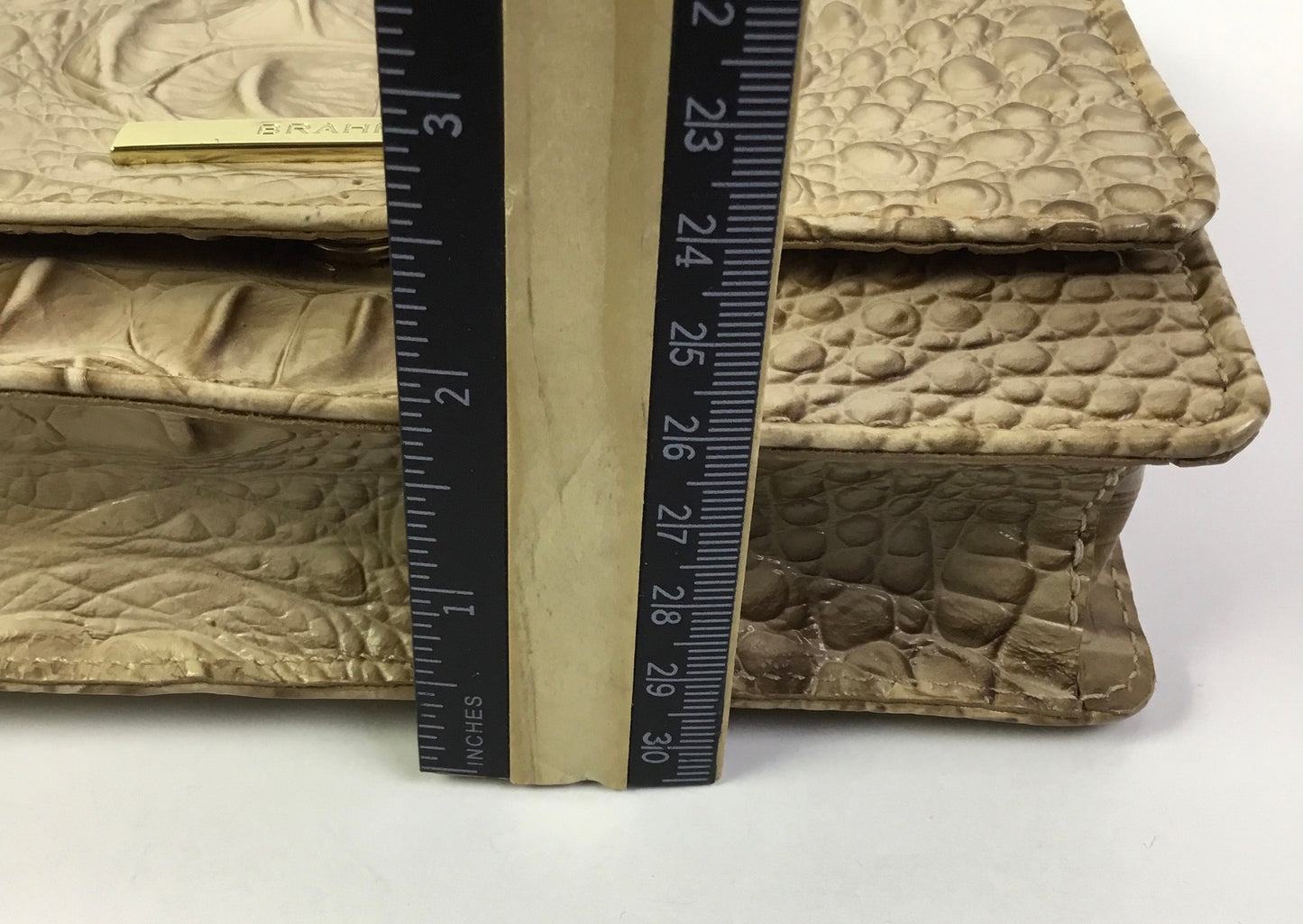 Crossbody Designer By Brahmin In Tan, Size:Small