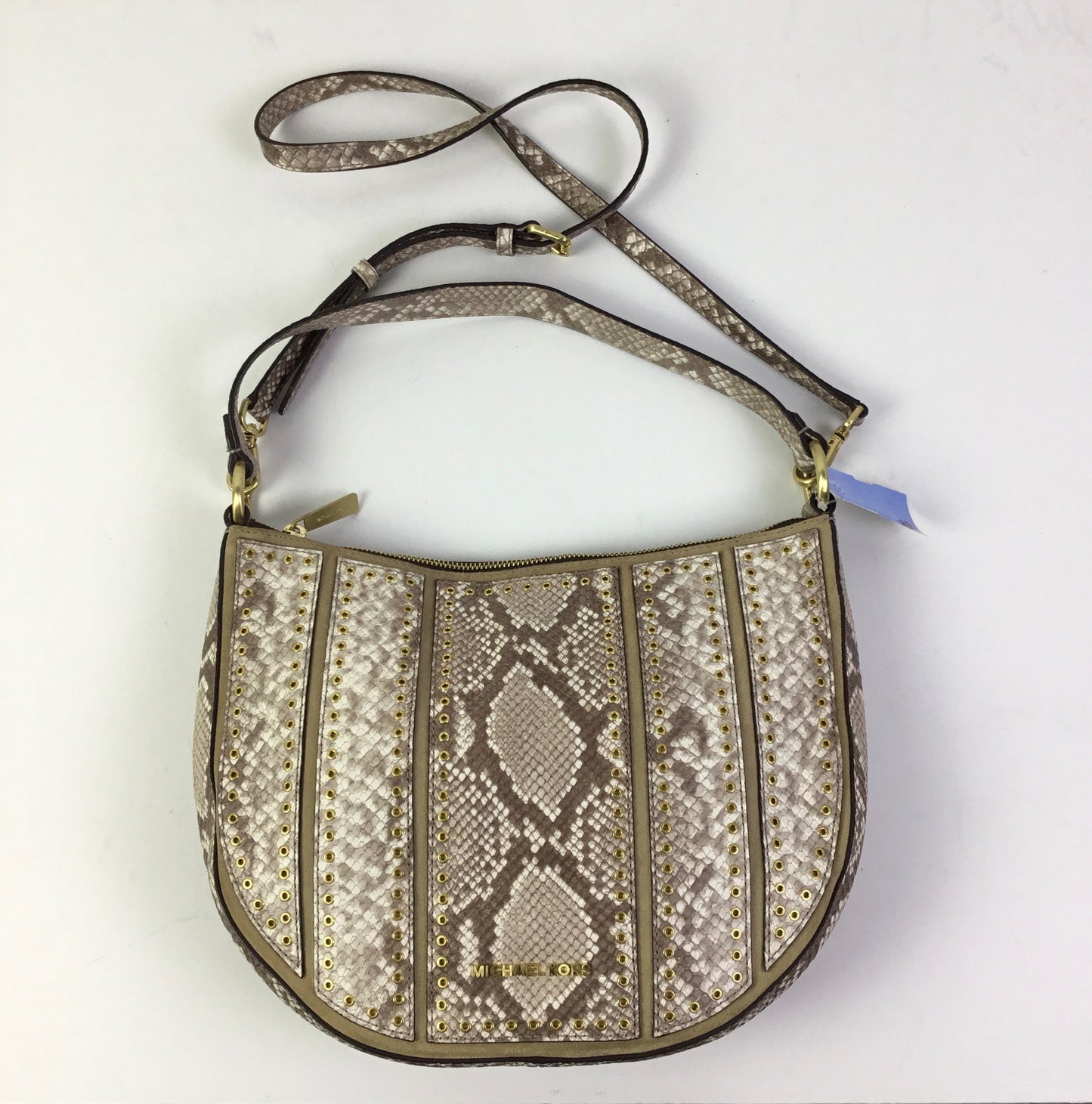 Handbag Designer By Michael Kors In Snakeskin Print, Size:Small