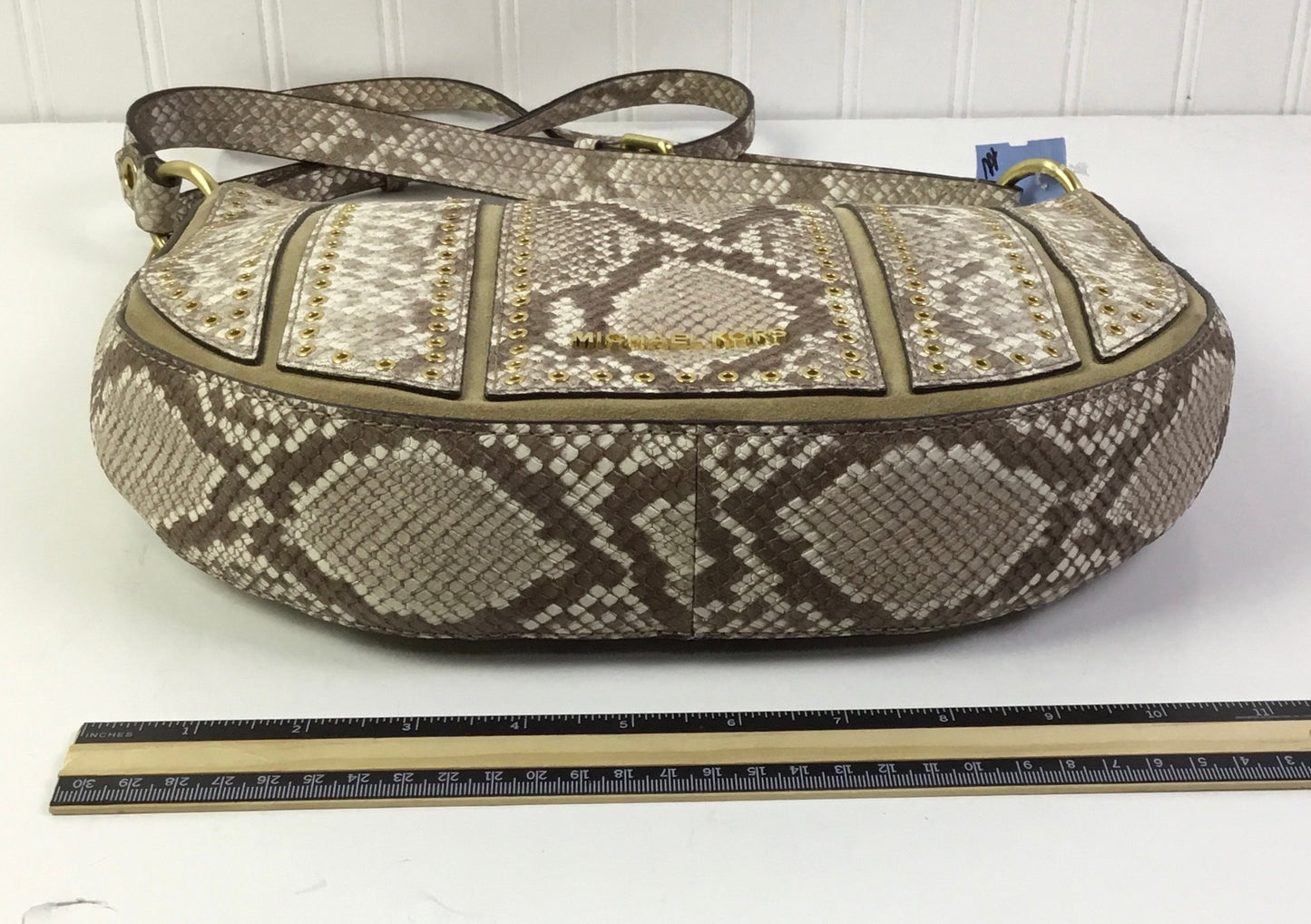 Handbag Designer By Michael Kors In Snakeskin Print, Size:Small