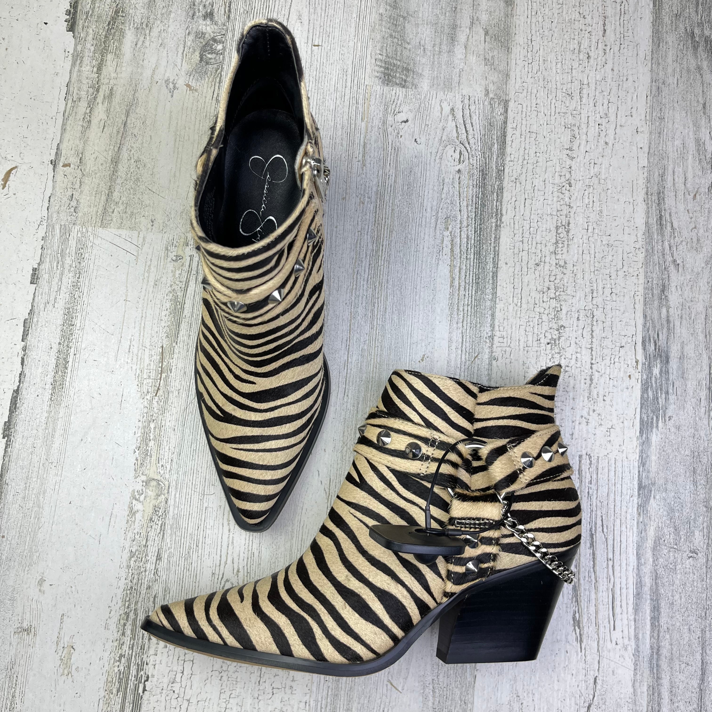 Jessica simpson cow outlet print boots